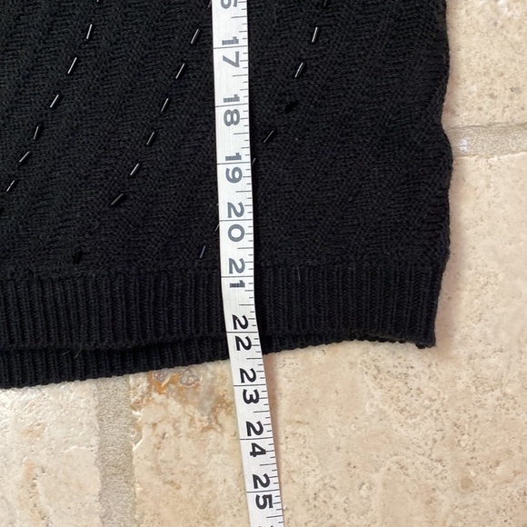 New York and Company Sweater Womens Black Sequins Dolman Sleeve Festive Sz XS - Picture 5 of 9